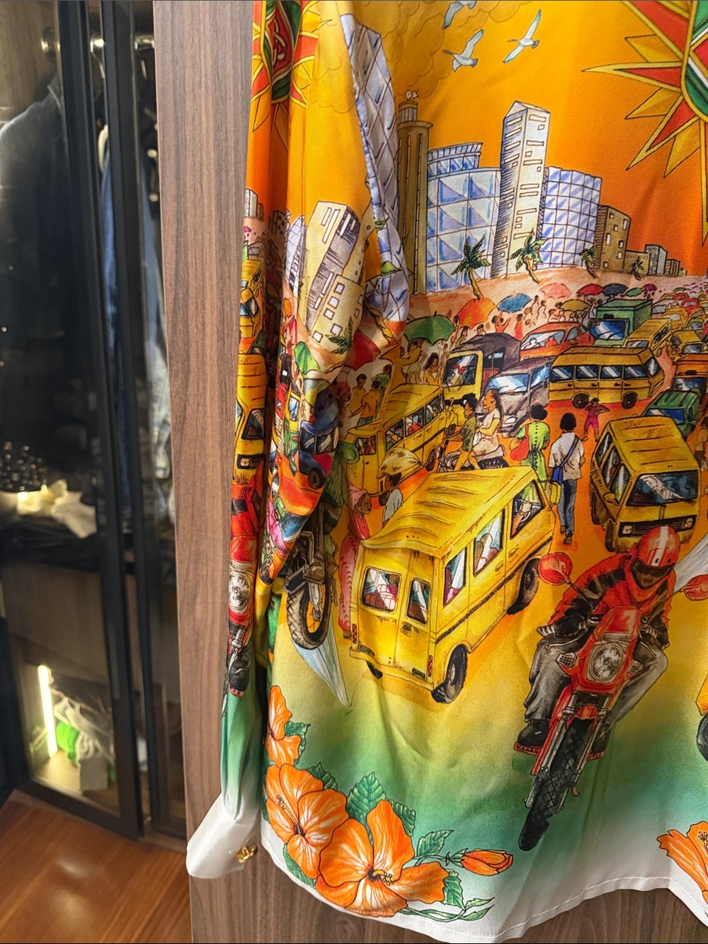 Casablanca Graphic Silk-Blend Shirt - Picture 8 of 10